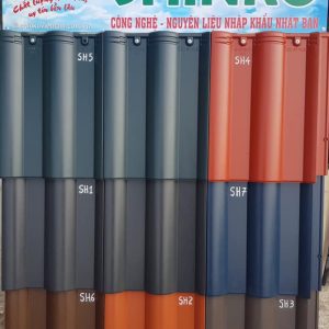Ngói sóng Nhật Bản màu xanh ghi SHINKO SH01