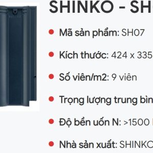 Ngói sóng Nhật Bản màu xanh cửu long SHINKO SH07