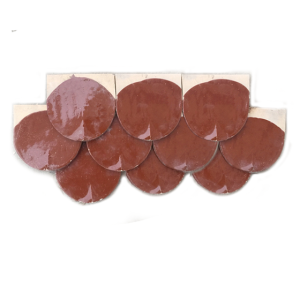 Ngói hài 150 men nâu cafe 150x150x12 mm NH-15