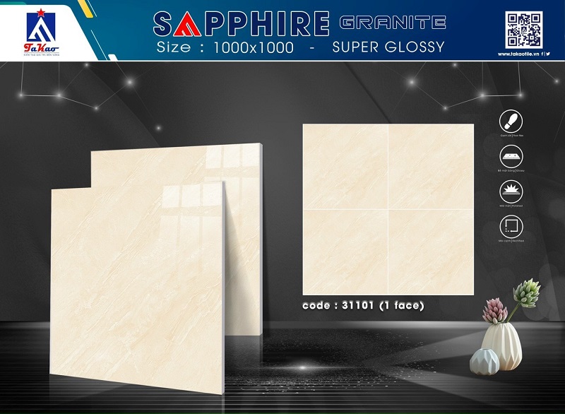Gạch ốp lát 100x100cm Takao vân đá vàng 1101 1 Gạch ốp lát 100x100cm Takao vân đá vàng 1101