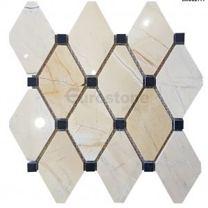 Đá mossaic tự nhiên thoi sữa HM06