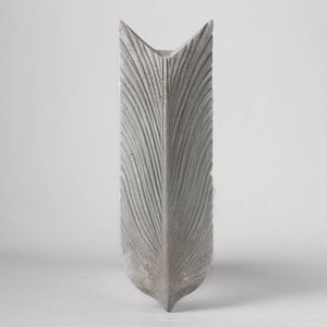 Gạch 3D bê tông nghệ thuật ốp trang trí hình lông vũ mã GO-053 (trắng)