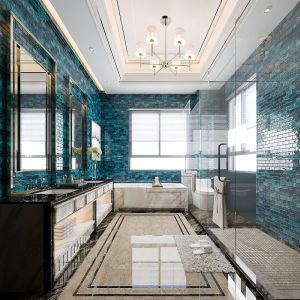 Gạch thẻ trang trí Kính màu HM968