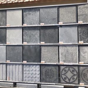 Đá tự nhiên ốp lát sân vườn, bể bơi , vỉa hè màu đen mài mịn HM-30609