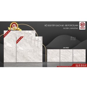 Gạch ốp lát Nice vân đá ghi nhạt 6008
