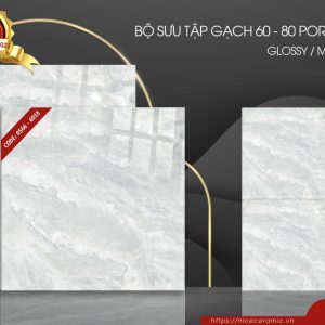 Gạch ốp lát Nice vân đá ghi nhạt 6018