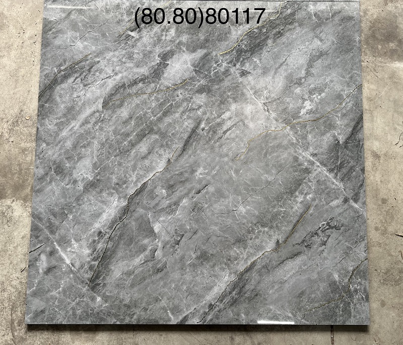 Gạch lát nền,ốp tường vân đá ghi xanh khắc kim 80117
