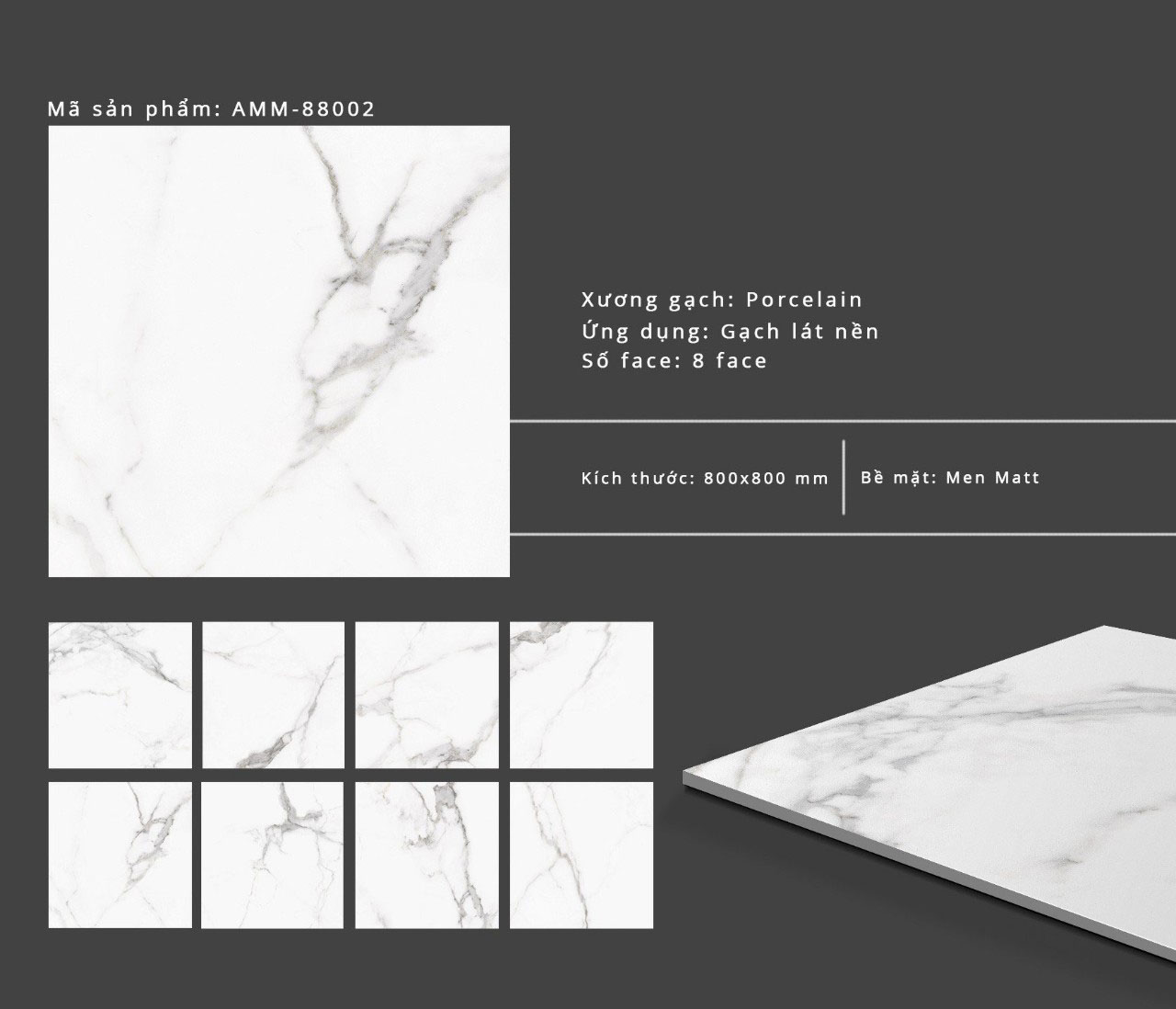 Gạch lát nền Grand Ceramic 80x80 Vân khói đen AMM 88002 4 Gạch lát nền Grand Ceramic 80x80 Vân khói đen AMM 88002