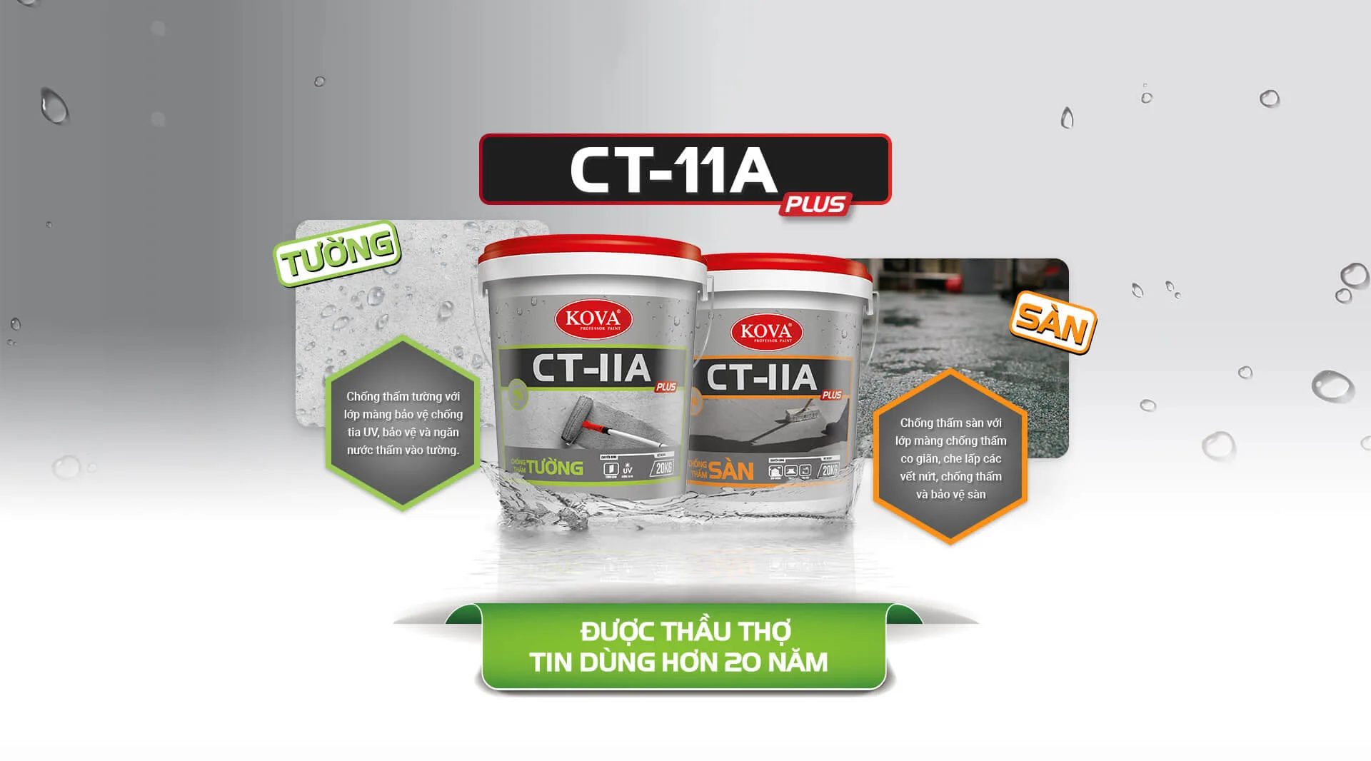 Sơn chống thấm Cova CT11A 1 Sơn chống thấm Cova CT11A