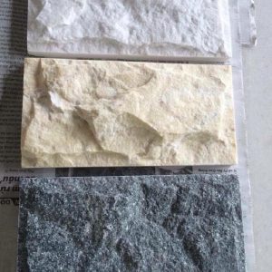 Đá bóc trắng tự nhiên ốp trang trí sân cổng tường rào DB-001W