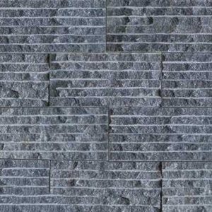 Đá chẻ sóng đen tự nhiên ốp trang trí sân cổng tường rào DC-003B