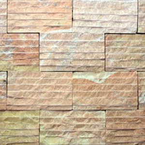 Đá chẻ sóng hồng tự nhiên ốp trang trí sân cổng tường rào DC-003P