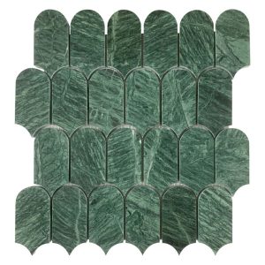 Đá mossaic tự nhiên trang trí vỉ 30x30cm thanh 5x7cm -vân xanh