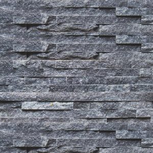 Đá ghép đen tự nhiên ốp trang trí sân cổng tường rào DG-002B