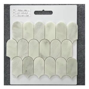 Đá mossaic tự nhiên trang trí vỉ 30x30cm thanh 5x7cm -vân mây ngọc