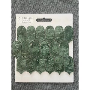 Đá mossaic tự nhiên trang trí vỉ 30x30cm thanh 5x7cm -vân mây ngọc