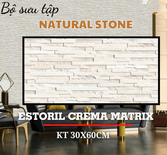 Gạch Ốp Lát 30x60cm Ấn Độ ESTORIL CREMA METRIX Gạch Ốp Lát 30x60cm Ấn Độ ESTORIL CREMA METRIX