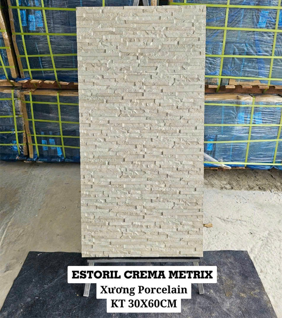 Gạch Ốp Lát 30x60cm Ấn Độ ESTORIL CREMA METRIX 2 Gạch Ốp Lát 30x60cm Ấn Độ ESTORIL CREMA METRIX