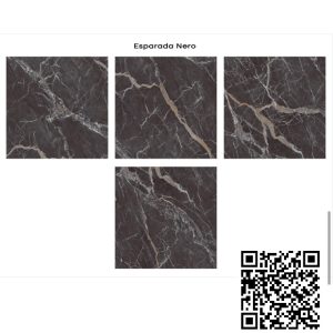 Gạch Ốp Lát 160x160 Ấn Độ Esparada Nero