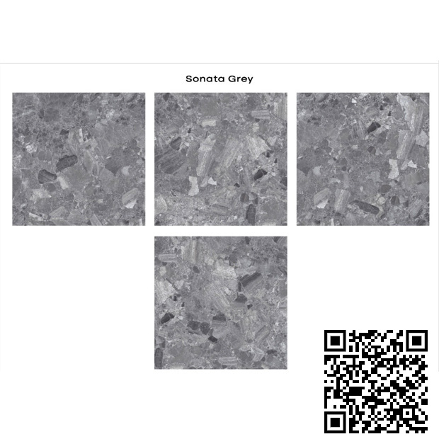 Gạch Ốp Lát 160x160 Ấn Độ Sonata Grey