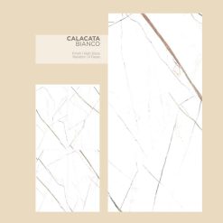 Gạch Ốp Lát Ấn Độ 80x160 Calacata Bianco