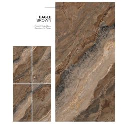 Gạch Ốp Lát Ấn Độ 80x160 Eagle Brown