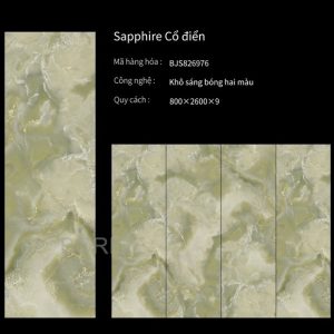 Gạch Ốp Lát 80x260cm Ấn Độ Sapphire Cổ Điển