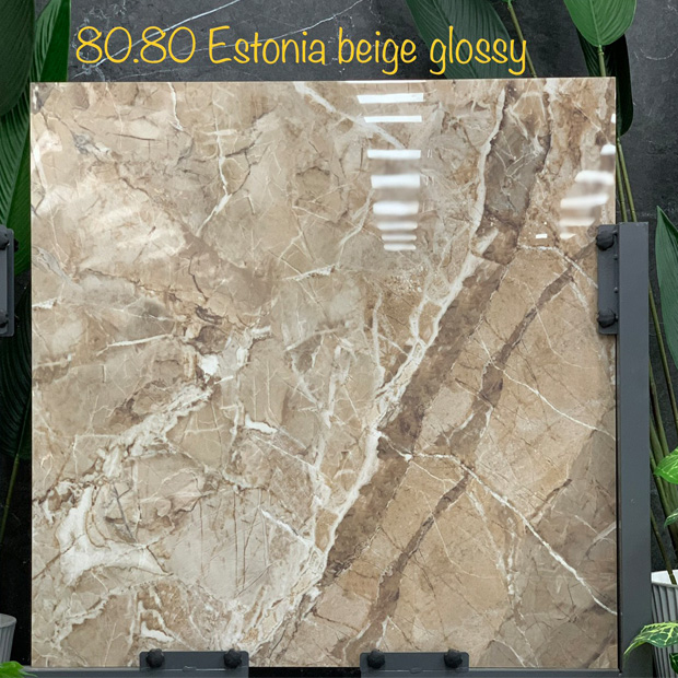 Gạch Ốp Lát Ấn Độ 80x80 Estonia Beige Glossy Gạch Ốp Lát Ấn Độ 80x80 Estonia Beige Glossy