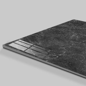 Gạch lát nền Grand Ceramic 80x80 Vân Ghi Đen Đá  AMP 88004