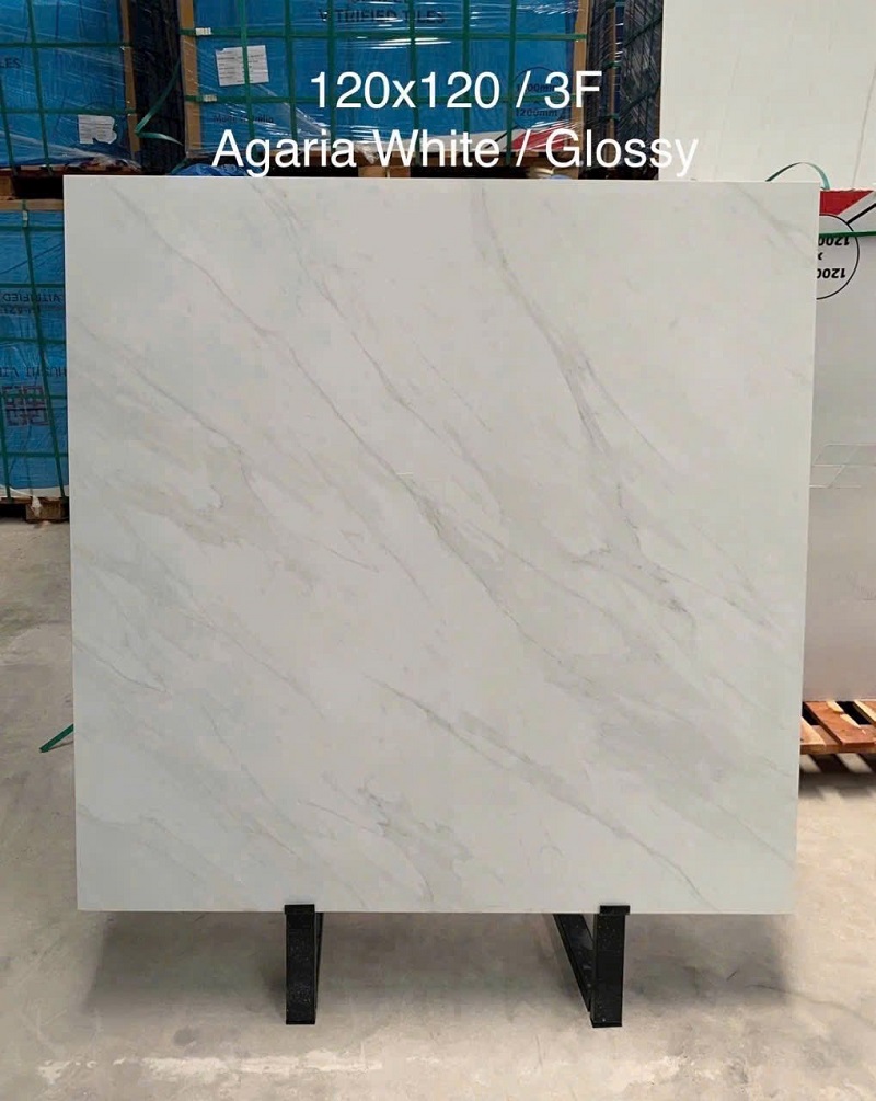 Gạch Ốp Lát 120x120cm Ấn Độ AGARIA WHITE