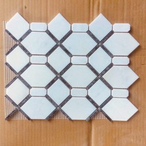 Đá mossaic tự nhiên kẻ lục giác HM02