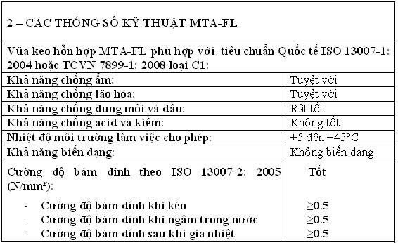 Keo dán gạch đá cao cấp Mova MTA-FL 3