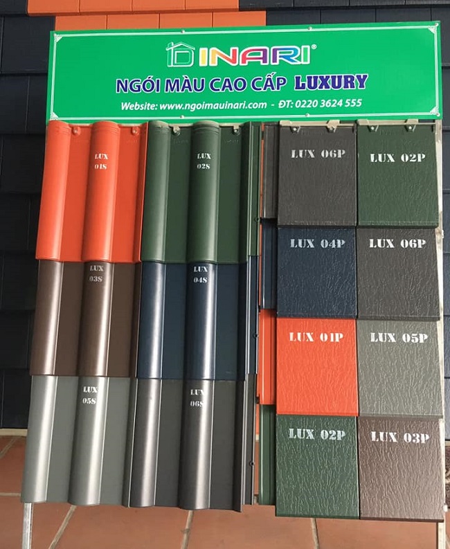 Ngoi phang Inari Lux .- Ngói phẳng Inari màu xanh đen LUX 04P