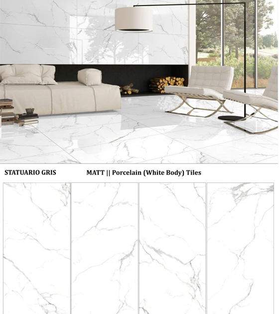 Gạch Ốp Lát 60x120cm Ấn Độ STATUARIO GRIS 21 STATUARIO GRIS