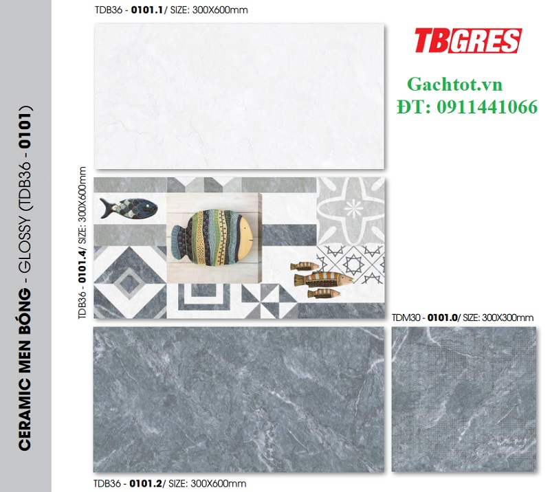 Gạch ốp tường 300x600 Thạch Bàn TBGRES TDB36 - 0101.1 12 Gạch ốp tường 300x600 Thạch Bàn TBGRES TDB36 - 0101.1 11