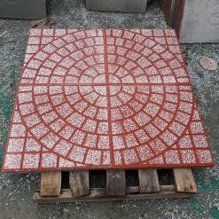 Gạch lát vỉa hè rẻ quạt màu xanh