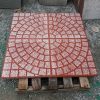 Gạch lát vỉa hè rẻ quạt màu đỏ