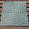 Gạch lát vỉa hè rẻ quạt màu xanh