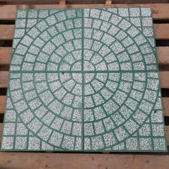 Gạch lát vỉa hè rẻ quạt màu xanh