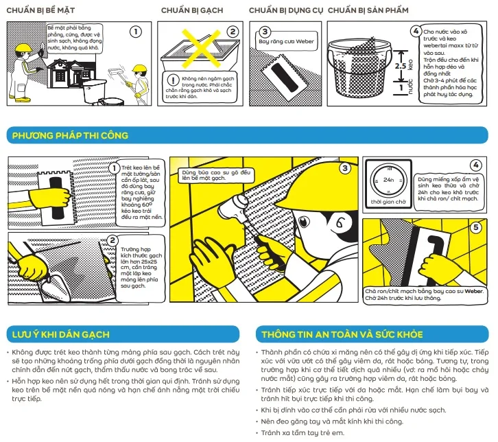 Keo dán gạch Webercolor poxy 1
